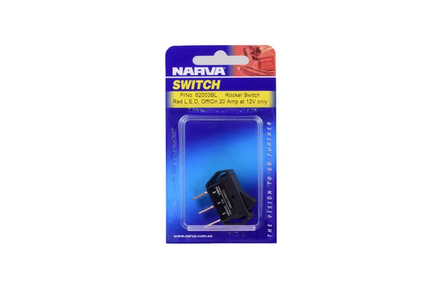 RED L.E.D ROCKER SWITCH OFF/ON 12V