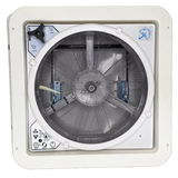 MaxxFan Plus with Thermostat, Power Lift, Rain Sensor and Remote