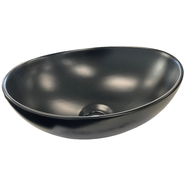 CERAMIC Bathroom Oval Basin (405x330x145mm) - GLOSS WHITE