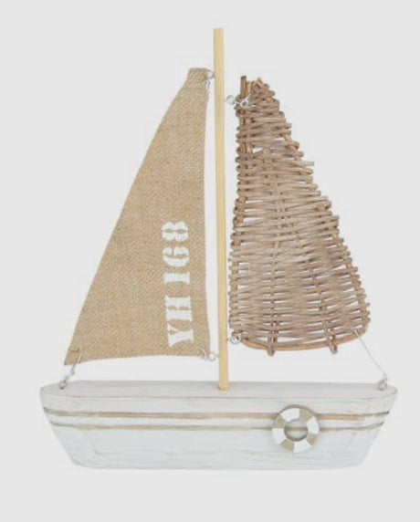 28cm Boat with Rattan Look Sail