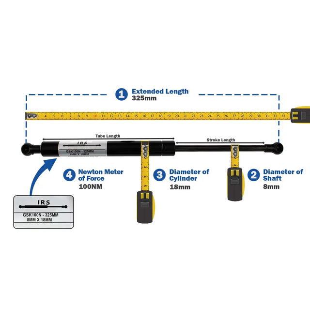 Gas strut 50N 325MM