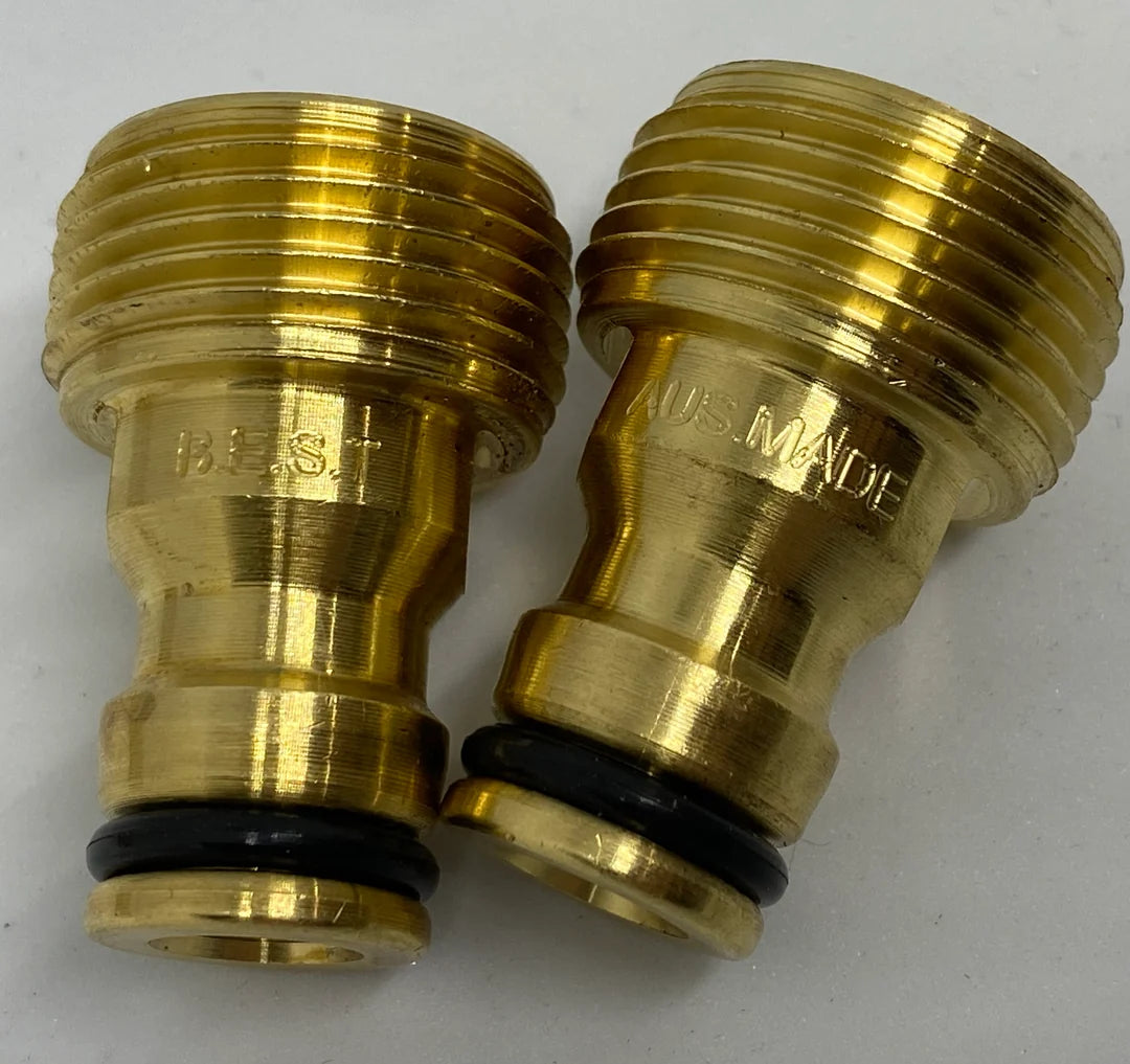 Lead-Free Brass - Hose 'Click' Adaptors (Set of 2)