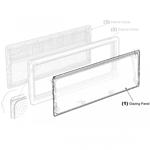 Tinted Window Blade - Suit Maygood / Mobicool Windows - 1200 X 500