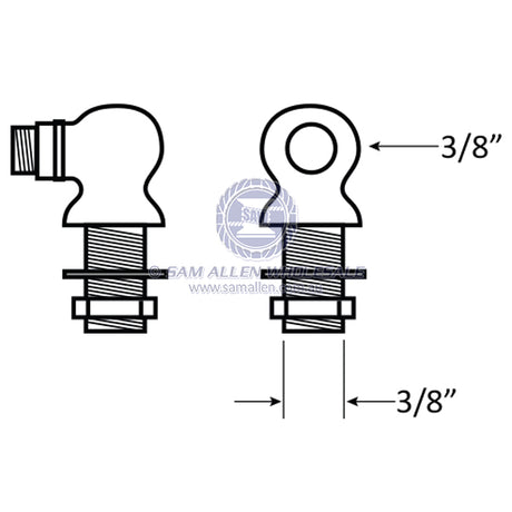 3/8inch MALE ATTACK PIPE FITTING THUR BULKHEAD CONNECTOR