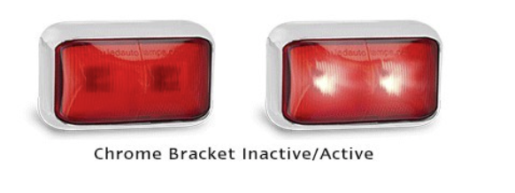 LED 58 (10-30V) RED - CHROME OR BLACK BASE/BRACKET