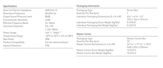 FURRION 5 inch Black Outdoor Speakers (Sold Each). FMS5B