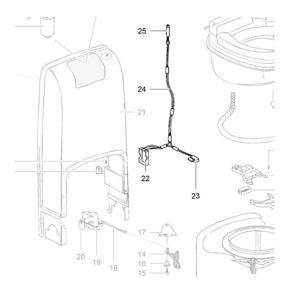 THETFORD REED SWITCH TO SUIT C200 CW/CWE. 23738