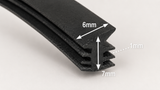 Caravan Window Rubber  Angled  P/MTR