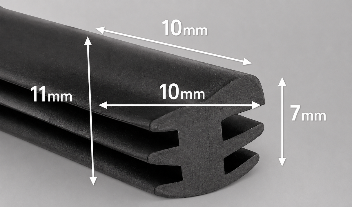 Caravan Window Rubber  Angled  P/MTR