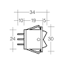 ROCKER SWITCH AMBER SLIMLINE