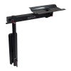 Nuova Mapa Onda Wall Mounted Swivel Table Leg - Black Anodised