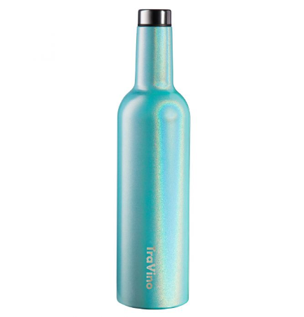 TRAVINO INSULATD FLASK GLITTER AQUA MIST