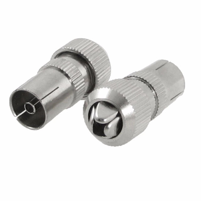 COAX PLUG MALE CHROME STEEL NO CRIMP TOOL REQD