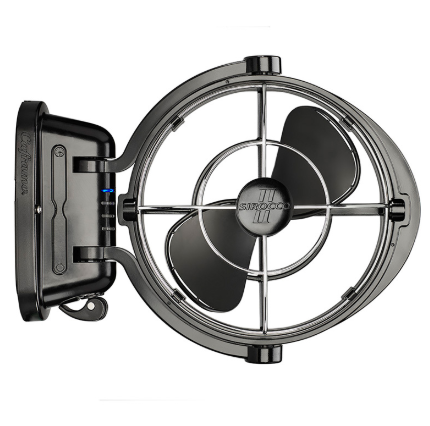 CAFRAMO Sirocco II 12/24V Black 7 Gimbal Fan w/ 3 Speed. 7010CABBX