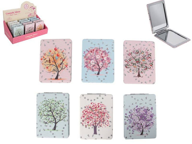 9x6cm Compact Mirror Tree of Life 6 Asstd