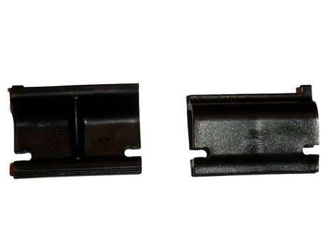 A pair of black Thetford fridge vent locking clips.