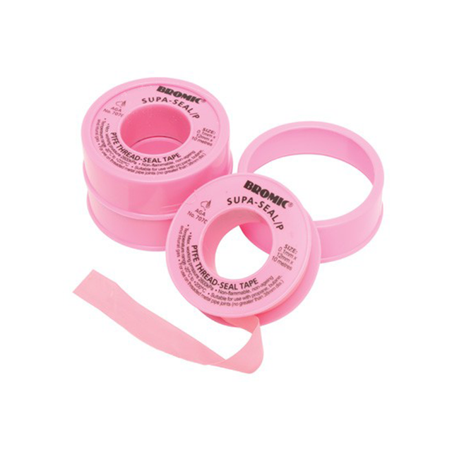 PINK WATER SEAL TAPE 12MM x 10M ROLL. 7170382