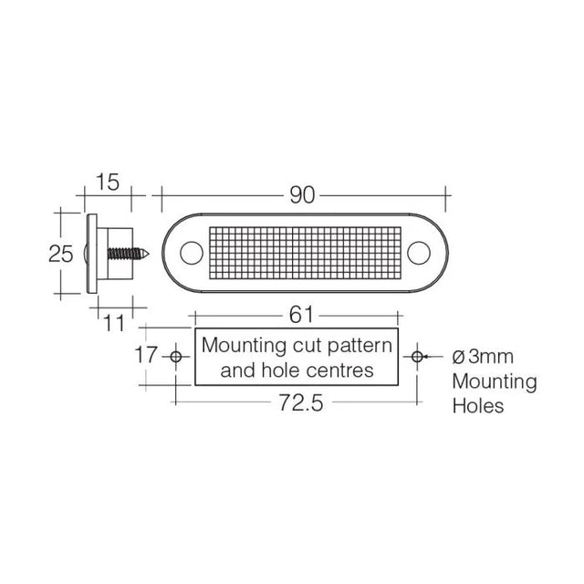 Narva 10-30 Volt Model 8 L.E.D Front End Outline Marker Lamp - Clear, Amber & Red