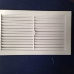 SNAP IN VENT 245 X 145 mm  WHITE  PLASTIC